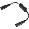 CERRXIAN Cavo di alimentazione IEC 320 da C7 a C8 da 1 piedi con interruttore, cavo di prolunga da C8 maschio a femmina C7 con cavi corti di alimentazione C7/C8 on/off
