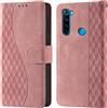CaseGla Cover per Xiaomi Redmi Note 8 PU Pelle Custodia Flip Rosa