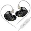 KZA COUSTICS KZ AM16 in Ear Monitor Cuffie con 16 driver BA, HiFi IEM con suono stereo chiaro su tutte le frequenze, auricolari da gioco con cavo OFC rimovibile placcato argento per musicisti