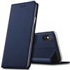 Verco iPhone X/XS Cover, Custodia a Libro Pelle PU per Apple iPhone X/XS Case Booklet Protettiva [magnetica integrata], Azzurro