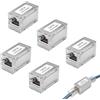 Vnuipofa 5 x Accoppiatore RJ45 Cat6 schermato, adattatore RJ45 femmina femmina femmina Ethernet rete 8P8C per allungare cavo CAT6 CAT5E CAT5 - Connettori ad alta velocità compatibili Switch Router TV PC Modem