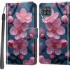 Haninsuze Cover per Samsung Galaxy A12, Portafoglio PU Pelle, Fiore di pesco | Interno TPU Antiurto, Anti-Graffio, Fessura per Schede, Supporto Stand, Design Libro, Flip