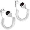 OCCOUMR Cavo di prolunga Schuko a spirale, 2 m, con contatto di protezione, prolunga a spirale da 0,6 m a 2 m, 16 A/230 V, 3680 W, con spina Schuko e frizione