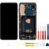 swark Display OLED da 6,7 pollici, compatibile con Galaxy S21 Plus 5G SM-G996B, SM-G996B/DS, SM-G996U (nero con cornice) LCD display touchscreen + set di attrezzi (con impronte digitali)