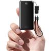 iWALK Power Bank Portatile, Ultrapiccolo 10.000mAh 30W PD, Power Bank con Ricarica Rapida USB C Input & Output e Supporto, Powerbank da Viaggio per iPhone 16/15 Pro Max, Serie Samsung S25/S24