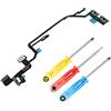 MMOBIEL Tasto Power/Volume Pulsante Compatibile con iPhone XR - 6.1 inch - 2018 - Power On Off Button/Controllo Volumo Cavo Flessibile di Ricambio - Incl Tasto Mute, Flash, Microfono e Cacciaviti