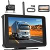 Inefala Telecamera Retromarcia Senza Fili con Monitor HD IPS da 7 Pollici, Targa Retrocamera per Auto Visione Notturna IP68 Impermeabile Telecamera Posteriore per Auto Camion SUV Furgoni 12-24V