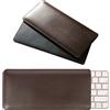 Digi-Tatoo Custodia per tastiera in pelle PU compatibile con iMac Magic Keyboard (modello A2449 A2450) - Custodia per tastiera magica wireless, marrone