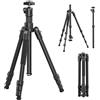 ULANZI Treppiede per fotocamera ULANZI TT53 in alluminio con testa a sfera panoramica a 360° e Uka, treppiede per fotocamera leggero da 180 cm con colonna centrale rimovibile DSLR, pesa solo 1,2 kg