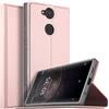 Verco Xperia XA2 Cover, Custodia a Libro Pelle PU per Sony Xperia XA2 Case Booklet Protettiva [magnetica integrata], Rosa