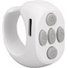 Sxhlseller TIKTok Bluetooth Remote Control Page Turner a Scorrimento Wireless per IOSAPP per Telefoni Cellulari Android, Design Ad Anello Clicker a Scorrimento con Punta delle Dita, Pulsante (Bianco)