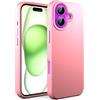 N NEWTOP Custodia Cover Compatibile per iPhone 16 Plus, ORI CASE TPU Silicone Semi Rigido Colori Fodera Interna Microfibra Morbida Protezione Anti Urto Tocco Liscio Guscio Resistente (Rosa)
