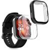 kwmobile Set 2x Custodia Smartwatch Compatibile con Huawei Watch Fit 4 Pro Cover - Case Silicone Protezione Orologio Fitness trasparente/nero