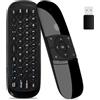 APKLVSR Air Mouse Telecomando con funzione di apprendimento IR, Air Mouse Remote Control con giroscopio a 6 assi, tastiera e mouse, per Nvidia Shield/Android TV Box/Smart TV/PC/Proiettore/HTPC