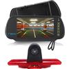 Dynavsal Display LCD TFT per specchietto retrovisore da 7 pollici + HD visione notturna luce freno telecamera di ricambio per Peugeot Expert 2007-2016/Fiat Scudo 2007-2016/Citroen Jumpy/Toyota Proace
