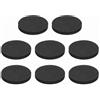 QUARKZMAN 8 Pezzi Supporti Isolanti Monofacciali Per Altoparlanti, 40mmx5mm Base Antiscivolo In Schiuma Assorbimento Urto Per Supporto Amplificatore Per Altoparlanti Sistema, Nero