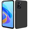 HS Products HSP Cover per Oppo A76 / A96 - Opaca, Antiurto & Perfettamente Aderente | Custodia in Silicone TPU Colorato con Protezione Fotocamera, Anti-Impronte & Antipolvere - Nera