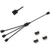 NMD&LR Cavo di Prolunga della Scheda Madre del Computer, Cavo di Prolunga Dell'interfaccia RGB, Hub Connettore 12V RGB 4-Pin / 5V ARGB 3-Pin 1-4/1-5