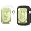 HOMTERN Confezione da 2 custodie per Huawei Watch Fit 3, cover in silicone flessibile, antiurto, antigraffio, accessori per smartwatch, bianco e nero