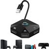 DUEQID Adattatore per tastiera e mouse per N Switch, adattatore per tastiera e mouse compatibile con console PS4/PS3/Xbox360/Xbox One, supporta Custom