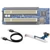 zalati Adattatore da PCI-E a Pci Riser Card a USB3 Hub per Desktop Laptop Card Generico 2 Porte