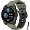 CHULN 22mm Quickfit Cinturino per Garmin Fenix 8 47mm/Fenix 7 Pro/Fenix 7/Fenix 6/Fenix 6 Pro/Fenix 5/Fenix 5 Plus, Regolabile Sportiva Silicone Cinturino di Ricambio per Smartwatch.(No host)