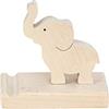 Wooden World - Ecologico supporto per cellulare in legno in forma di elefante