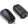 Générique Adattatore di ricarica solare portatile con connettori multipli nero, compatibile con smartphone