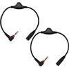 The Lord of the Tools 2 Pezzi Cavi Di Prolunga Audio Maschio-femmina Da 3,5 MM Cavo Di Controllo Volume Per Cuffie/altoparlanti Per Computer Cuffie MP3 MP4 Plug And Play Lunghezza 25 CM