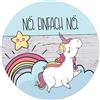 younikat Mousepad Unicorno - Frase Nö. Einfach Nö. I Ø 22 cm rotondo I Mousepad divertente piccolo Arcobaleno Bambini Idea regalo I dv221