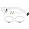 ECSiNG Supporto WiFi esterno 250 mmx160 mm supporto in metallo piattaforma di rete wireless esterna resistente alle intemperie per antenna di palo di sottotetto, bianco