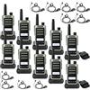 Retekess Retevis RB666S Walkie Talkie, Licenza-libera PMR446, Ricarica Rapida Type-C, Accoppiamento con un Solo Tasto, Facilità Uso, VOX e Auricolari per Logistica, Magazzino, Hotel (Nero, 5 Coppie)