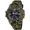 Calypso Orologio Digitale Analogico Uomo Gomma Verde - Quarzo, 5 ATM, Data, Cronografo, Doppio Fuso, Luce, Allarme, 12/24 h - K5855/3 X-Trem