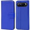 Verco Custodia a libro per Google Pixel 10 Pro, per Pixel 10 Pro, funzione di carte di credito, blu