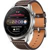 HUAWEI Watch 3 Pro - 4G Smartwatch, display AMOLED da 1,43, telefonia eSIM, durata della batteria di 5 giorni, 24/7 SpO2 e misurazione della frequenza cardiaca, GPS, 5ATM, cinturino in pelle marrone