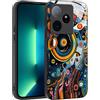 YUXING Cover per Realme GT 7 5G/ GT 7T 5G - Abstact Art Geometry Pattern Antigraffio Vetro Back Cover, Custodia Antiurto Antiscivolo Sottile (Abstact Art,01)