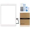 Hedywei Schermo Tattile di Ricambio per iPad 5 A1822, A1823 (2017 9.7 inch) Touch Screen Digitizer con Kit utensile (Bianco)
