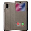 Cadorabo Custodia Libro per Apple iPhone XS MAX in BRUNO PIETRA - con Funzione Stand e Chiusura Magnetica - Portafoglio Cover Case Wallet Book Etui Protezione