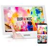 Duronic PF1D WE Cornice Digitale da 10,1 pollici Wi-Fi, Touch Screen IPS 1280x800, Memoria 32GB, USB-C, Stand Ricarica, Frameo App - Cornice Foto Elettronica Bianca per Condivisione Immagini