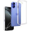 REY Cover in Gel TPU Trasparente per iPhone 16 Plus 6,7, Ultra Sottile 0,33 mm, Morbido Flessibile, Custodia Silicone