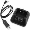 NEWASHAN Base - Caricabatterie da scrivania di ricambio per Baofeng Radio BF-F8HP UV-5R 5RA 5RB 5RC 5RD 5RE 5RG UV-82 DM-5R TYT TH-F8 Walkie Talkie Li-ION Batteria Base con adattatore USB