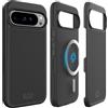 TUDIA MergeGrip Cover Progettato per Google Pixel 9 Pro XL (2024), [compatibile con MagSafe] sottile a doppio strato con bordo rialzato antiscivolo custodia per telefono (Nero Opaco)