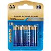 Glowster Batteria alcalina LR6 (AA) da 1,5 V, confezione da 4 pezzi, potenza affidabile per dispositivi elettronici e giocattoli.
