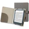 Berfea Custodia Sacchetto Universale per eReader 6 pollici per TAGUS, Tolino Shine, Energy, Tesla, Readmoo Mooink, Woxter, Digma, Onyx BOOX, PocketBook, Kobo Clara/Nia/Touch, Grigio