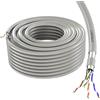 Lumonic LAN Cavo di rete 50m | LAN Cavo CAT5e F/UTP | Cavo di Installazione 4x 2x AWG26/1 (solidr) | 100MHz Gigabit Ethernet