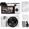 TYUANDOUER A6400 A6300 - Custodia per fotocamera e kit di accessori per schermo LCD, custodia in morbido silicone per fotocamera digitale Sony Alpha A6400 A6300, custodia con maniglia - bianco