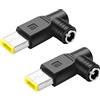 PNGKNYOCN DC 100 W Slim Tip Adattatore di ricarica per computer portatile, ad angolo retto DC 5,5 mm x 2,5 mm su Slim Square Tip Power Converter Cable Adapter