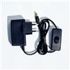 TOPCHARGEUR Top Charger * Adattatore di alimentazione caricatore uscita DC 12 V 1 A 1000 mA 12 W con interruttore certificazione CE connettore: 5,5 mm x 2,5 mm sostituisce alimentazione 12 V 500 mA / 800 mA / 900