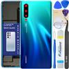 LUVSS Coperchio Copribatteria Scocca Vetro Posteriore Imposta per Huawei P30 PRO (Aurora)