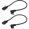 Briny River Cavo Da 2 Mini USB Femmina A Tipo C Maschio Per Mini Dash Cam E Altri Dispositivi Mini USB (solo Per La Ricarica)